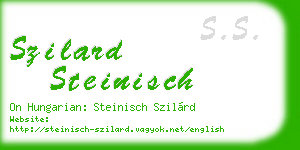 szilard steinisch business card